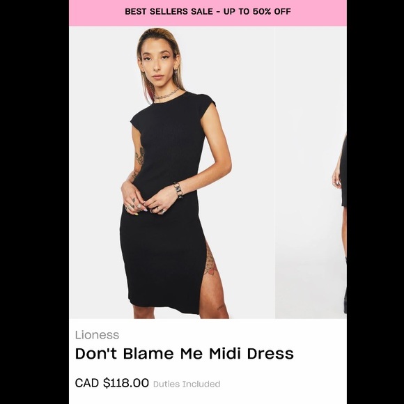 LIONESS Don’t Blame Me midi dress size M - Picture 4 of 6